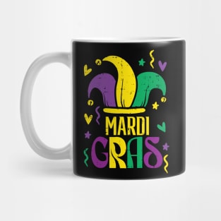 Mardi Gras Jester Hat Outfit Carnival Mug